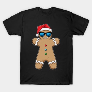 Gingerbread man Christmas Sunglasses T-Shirt